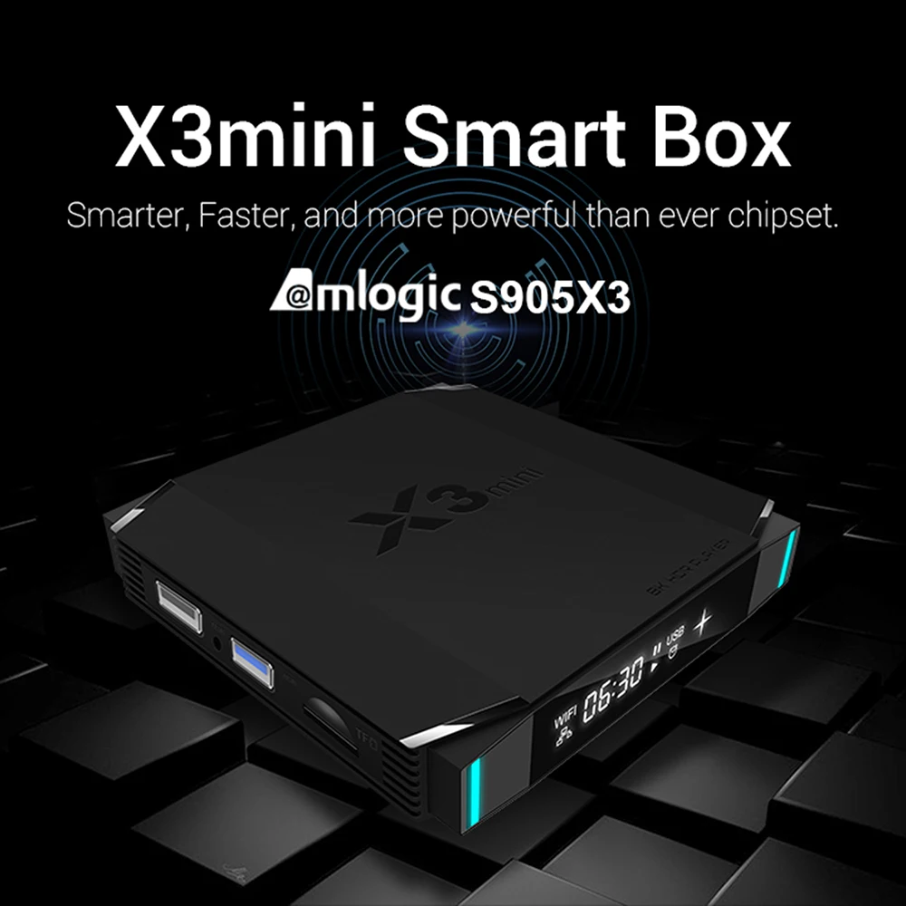 Docooler X3mini 8K 4GB 64GB 32GB Amlogic S905X3 Smart tv BOX Android9.0 2,4G/5G Dual Wifi BT 4K 1080p Youtube X3Mini телеприставка