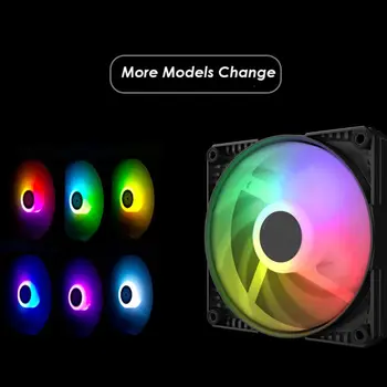 

RGB LED Rainbow Color Fan 12cm-14cm PWM Cooling Fan Support for 5V 3PIN Sync Motherboard A-SUS MSI ASROCK