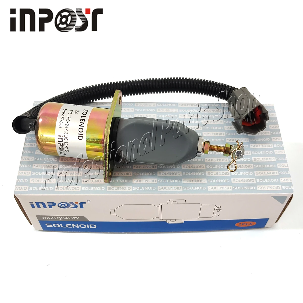 

24V 1751ES-24A3UC12B1S SA-4673-S Fuel Shutdown Solenoid For Hyundai Excavator R60-5 R60-7 R60-9 R80-5 R80-7 R80-9 Yanmar 4NTE94