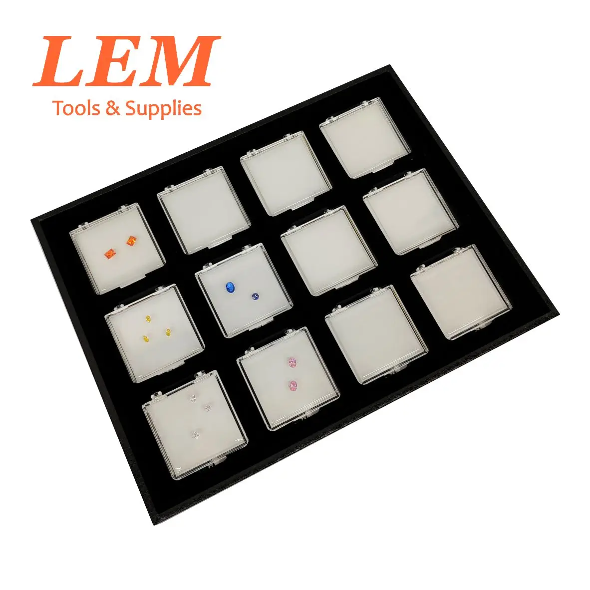 Adhesive Gems Box Tray Diamond Display Box Show Case Packaging Tray