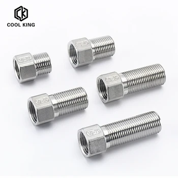 

1/2" DN15 BSP Male x Female Barrel Nipple 304 Stainless Steel Pipe Fitting Connector Joint Adapter Length 50mm