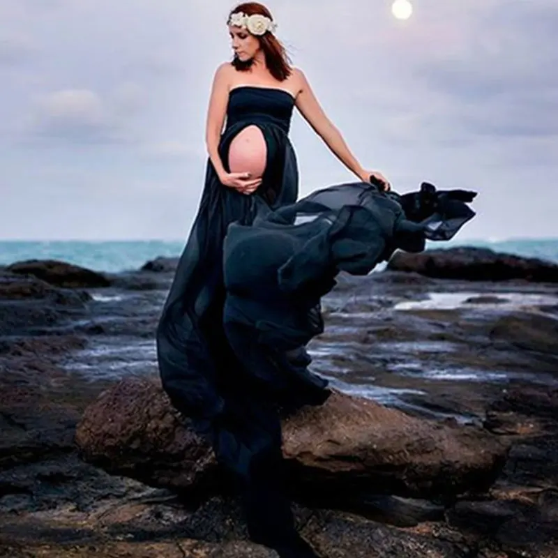 Sexy 2019 Summer Pregnant Dresses For Women Maxi Women Vestidos  Maternity Pregnancy Dress Photography Plus Size Dresses