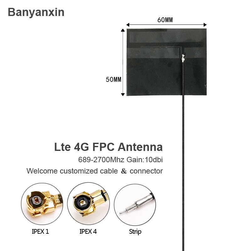 

4G LTE 3G FPC Встроенная гибкая антенна 10Dbi UFL MIMO 698-2700 МГц разъем IPEX MHF4 1 шт.