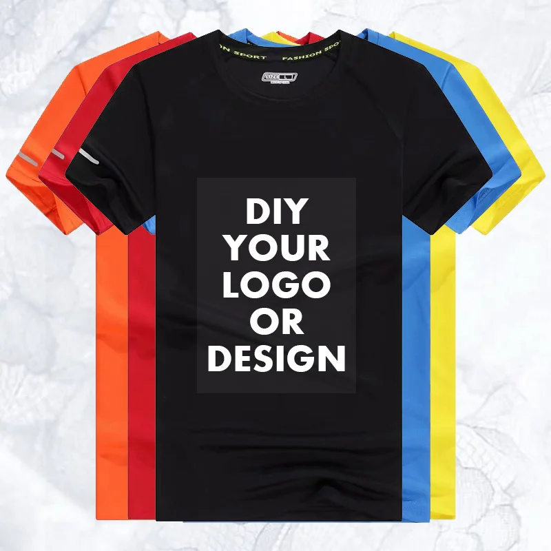 Customized/DIY LOGO T-shirt printing your logo/picture text team name shirt summer unisex casual | Мужская одежда