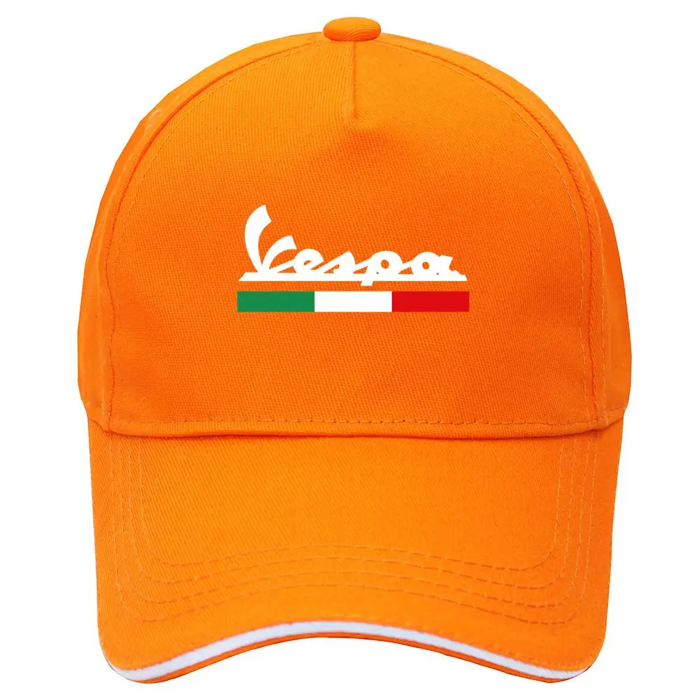Кепка Vespa бейсбольная кепка бейсболка шапка подшлемник хип хоп Кепка с регулировкой размера головные уборы для мужчин и женщин шляпа - Цвет: Оранжевый