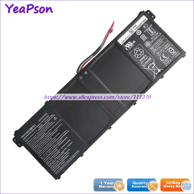 Батарея для ноутбука Yeapson AC14B13J 11 4 в 3220 мАч Acer Aspire|Аккумуляторы ноутбуков| |