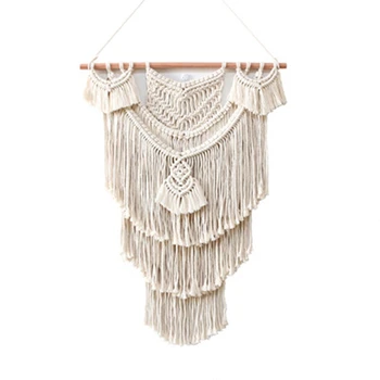

Macrame Wall Hanging Tapestry Wall Decor Boho Chic Bohemian Woven Home Decoration 55X75cm