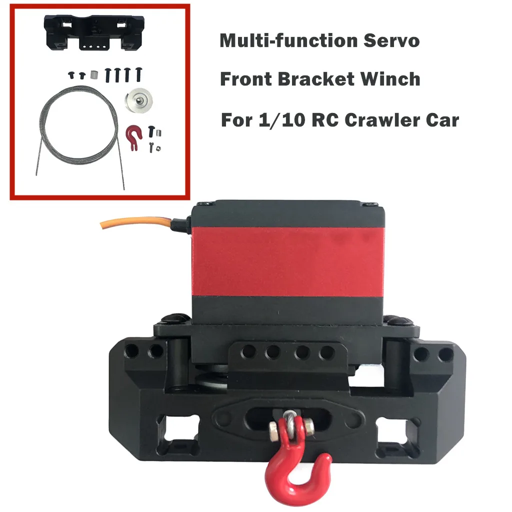 

Remote control car accessories Multi-function 25T Servo Front Bracket Winch For TRX-4 D90 SCX10 RC Crawler Car Z814