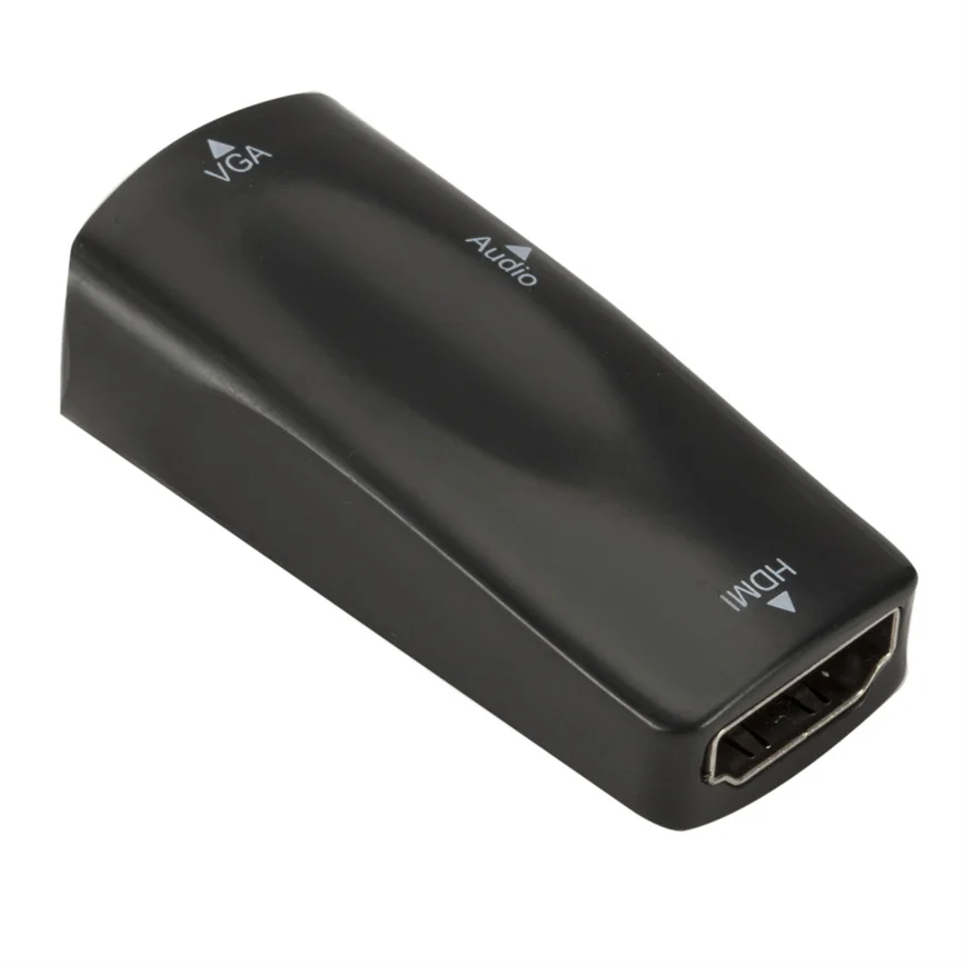 HDMI to VGA Adapter HD 1080P HDMI-compatible to VGA Adapter Audio Cable Converter Female to Female For PC Laptop TV Box Computer Display Projector