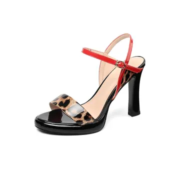 

Summer High Heels Shoes Woman Sandals Women Wedding Party Shoes Leather Ankle Strap Ladies Sandals Size 34-39
