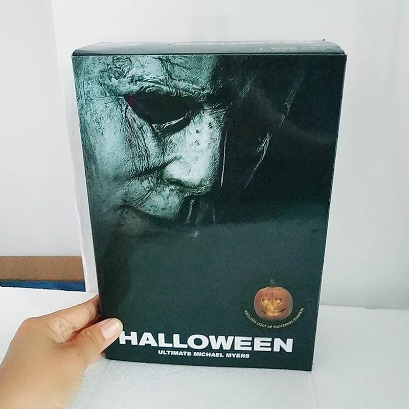 Светодиодный фонарь в виде тыквы Майкла Майерса на Хеллоуин Kotobukiya Horror John Carpenter's Laurie Strode, модель игрушки, куклы