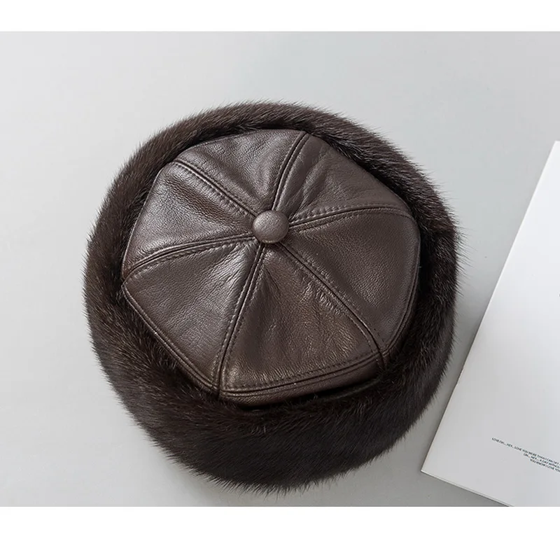 Chapeau de Vison pour homme - Gravel fourrures