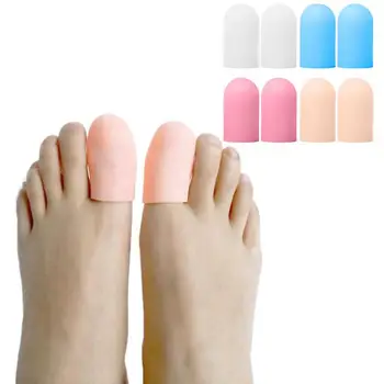 

2pcs Silicone Gel Tube Finger Toe Protectors Pain Relief Feet Care
