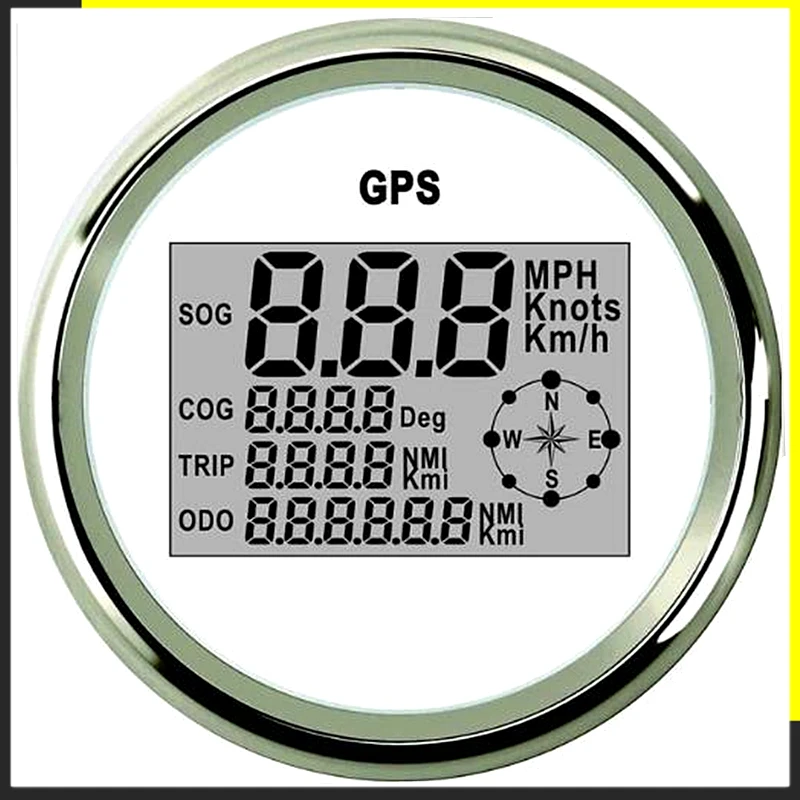 Цифровой Автомобильный спидометр GPS одометр 85 мм 0 999 точек км/ч миль/ч 12 В/24 В с