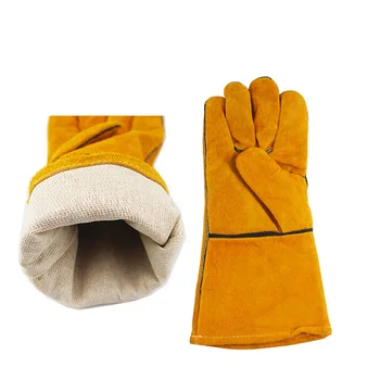 

Garden Beekeeping Anti-bite Glove Rose Pruning Gardening Leather Gloves Wearproof Puncture Proof Long Work Glove