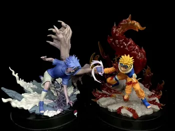 

Naruto Shippuden Final Valley Uzumaki Naruto Uchiha Sasuke GK Action Figure Anime Model 33cm PVC Luminous Statue Collectible Toy