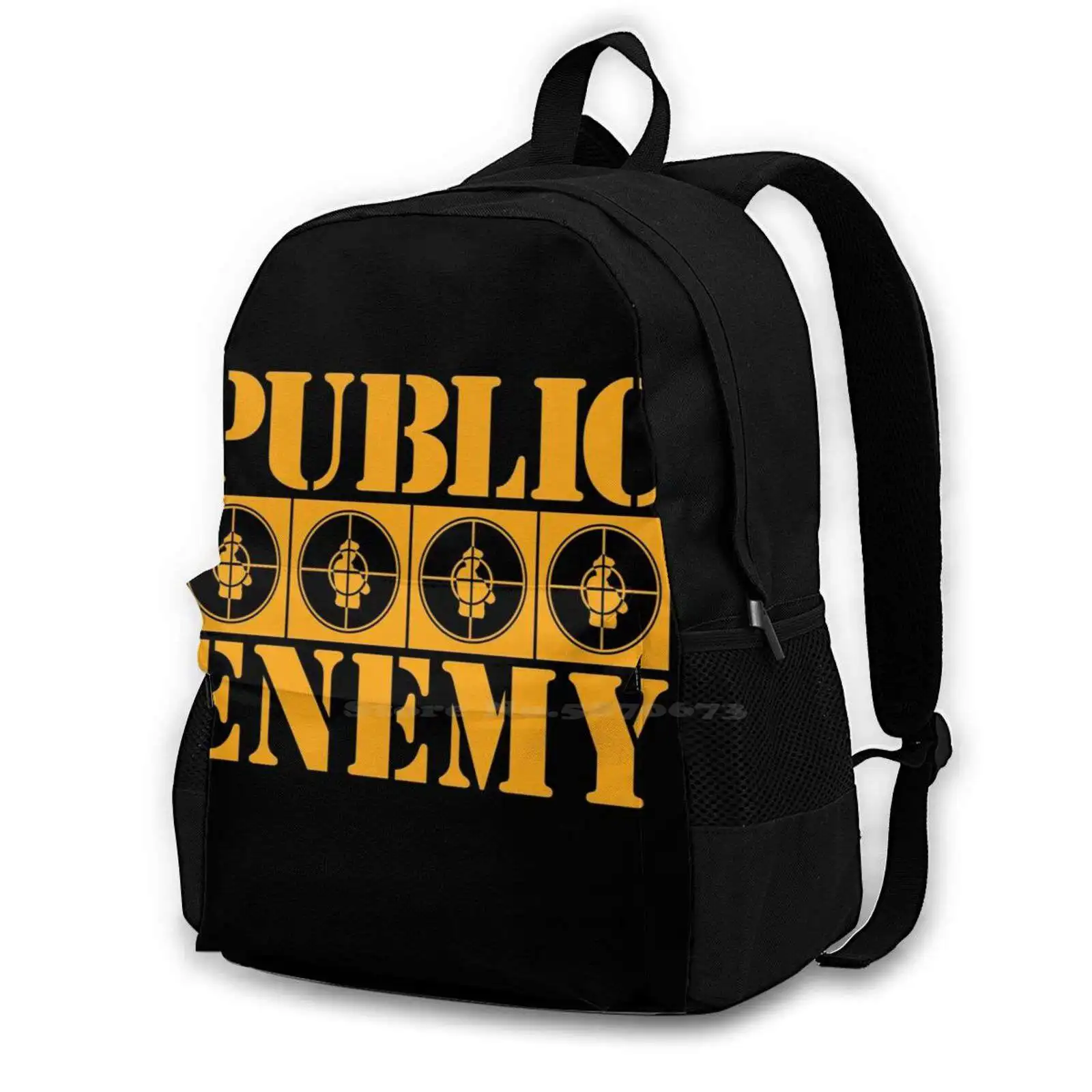 

Music Public Target Backpack For Student School Laptop Travel Bag Enemy Hip Hop Rapper