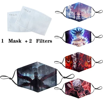 

Japan Anime Mouth Face Masks 3D Dragon Ball One Piece Printing Masks Dust Face Masks Protective PM2.5 Filter Mouth-Muffle Mask