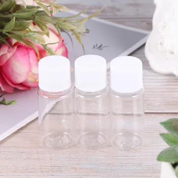 

25pcs Sample Bottles Plastic 10ml Empty Transparent Refillable Liquids Lotion Shampoo Toiletry Bottles Containers Dispenser