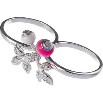 

Jay VI ring with enamel and cubic zirconia