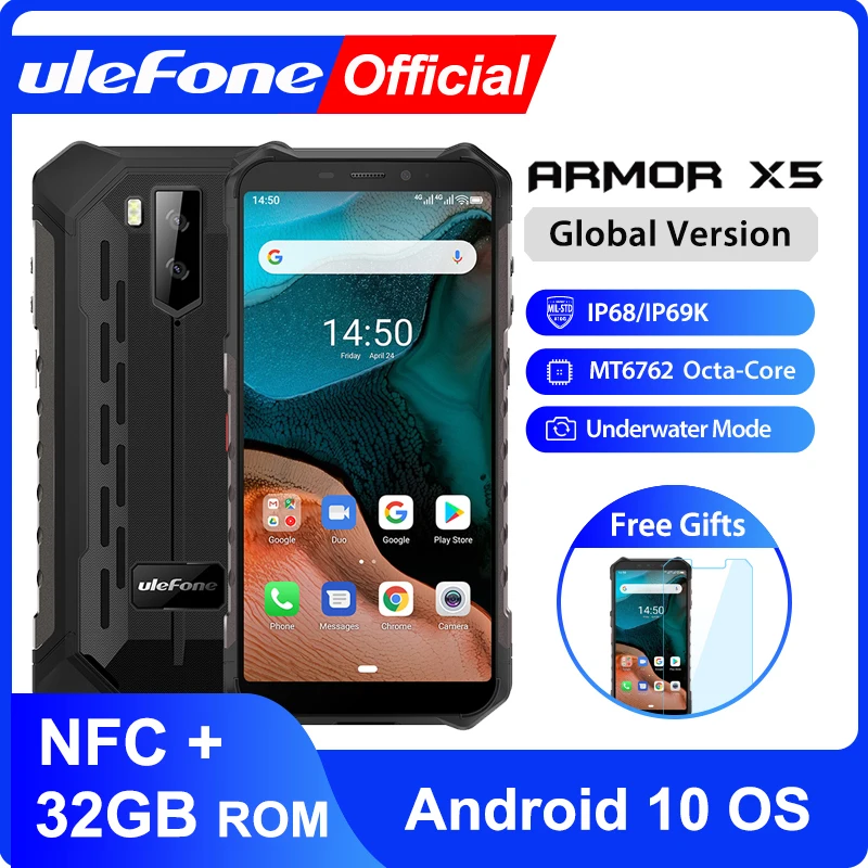 Ulefone Armor X5 Android 10 прочный водонепроницаемый смартфон IP68 MT6762 мобильный телефон 3 ГБ 32 ГБ Восьмиядерный NFC 4G LTE мобильный телефон|Смартфоны и мобильные телефоны|   | АлиЭкспресс