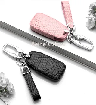 

High quality Leather Remote Control Car Key Case wallet Bag Cover For Audi A4l Q7 TTS