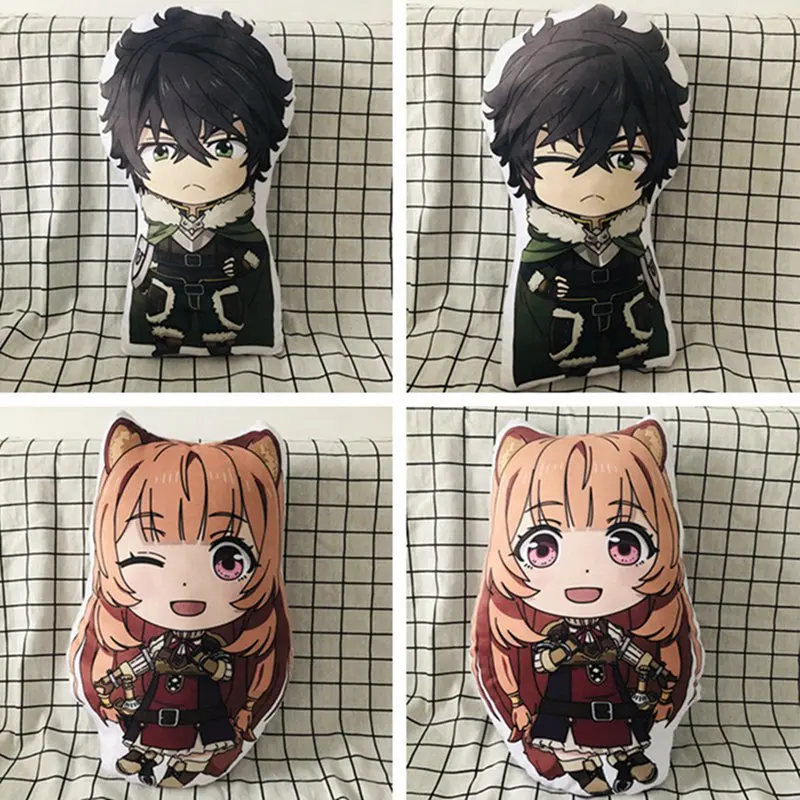 3 Styles 42CM Anime Shield Hero Plush Toy Cushion Cartoon Throw Pillow Doll Children Toy Gifts