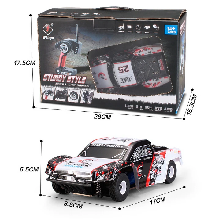 WLtoys K999 1:28 2,4G 4CH RTR внедорожный пульт дистанционного управления RC автомобиль высокоскоростной 30 км/ч сплав шасси структура гоночный автомобиль VS A959