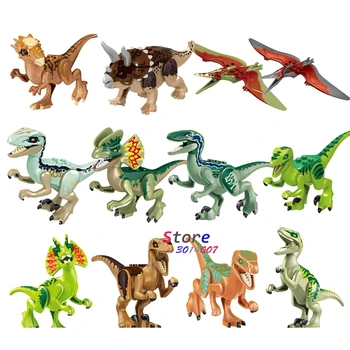 

1/Set Jurassic World Lizard Heavy Claw Dragon King Ghidrah Tyrannosaurus Rex Dinosaur Building Blocks toy for kid Model children