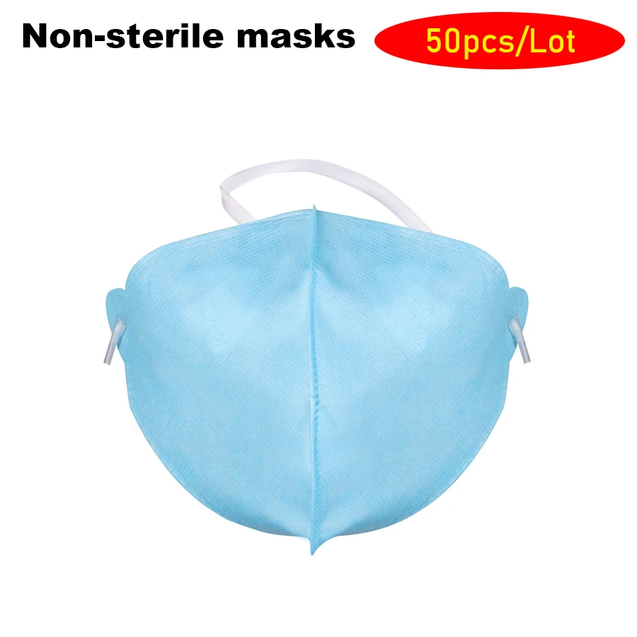 

50Pcs Non sterile masks Face Mouth Anti Virus Mask Disposable Protect 3 Layers Filter Dustproof Earloop Non Woven Mouth Masks