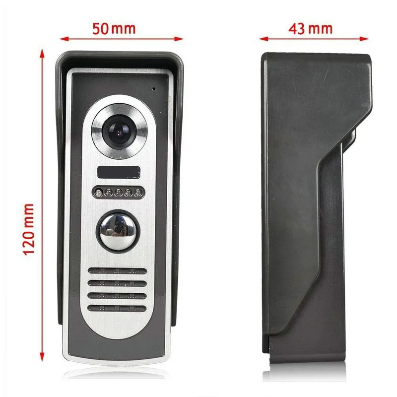Sistema de Entrada com hd Wired Wifi Vídeo Porteiro Porta Telefone Campainha 1080 p ir Câmera Apoio Remoto App Interfone Desbloqueio 7 6 Interfone com câmera