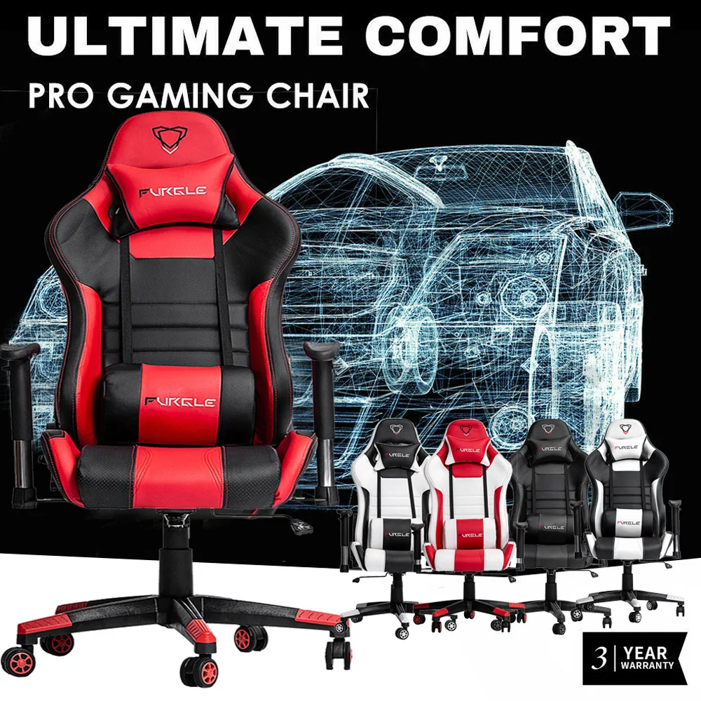 Furgle WCG game computer chair high quality adjustable office chair leather gaming chair black for home office game competitive Furgle WCG game computer chair high quality adjustable office chair leather gaming chair black for home office game competitive