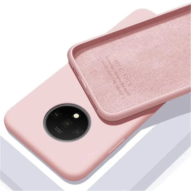 For Oneplus 7T Case Luxury Soft Liquid Silicone Slim Skin Cover One plus 7 Pro Matte Protective Coque Fundas |