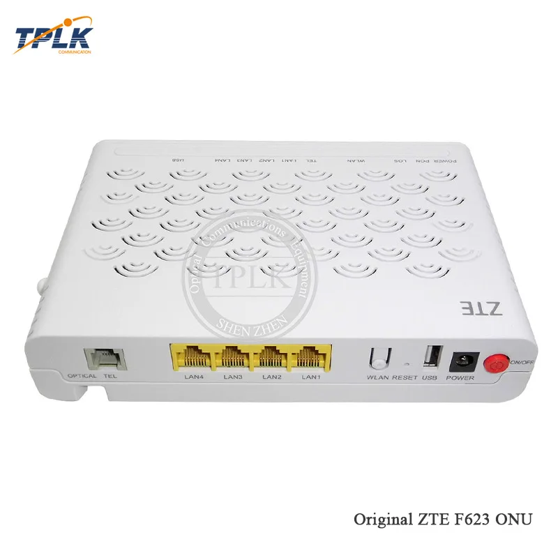 30 шт. zte F623 GPON ONU/ONT с 1GE портом+ 3FE порт+ 1 Голосовой порт+ wifi, английский интерфейс, китайский мобильный логотип - Цвет: ZTE LOGO V6.0