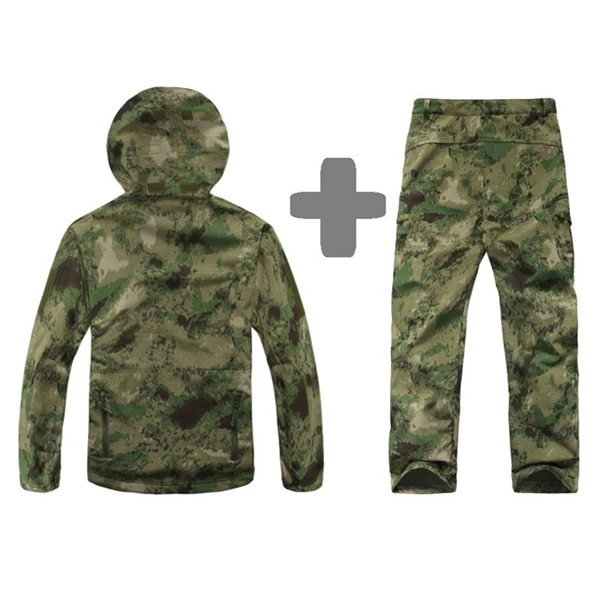 FG Мужские уличные водонепроницаемые куртки TAD V 5,0 Softshell охотничий наряд Термоодежда Тактический походный страйкбол спортивный костюм - Цвет: FG