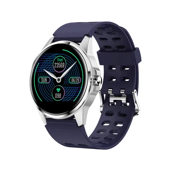 

R23 Smart Watch Touch Screen Blood Pressure Fitness Tracker Sports Step Count Waterproof Smartwatch,Gold,Steel Band