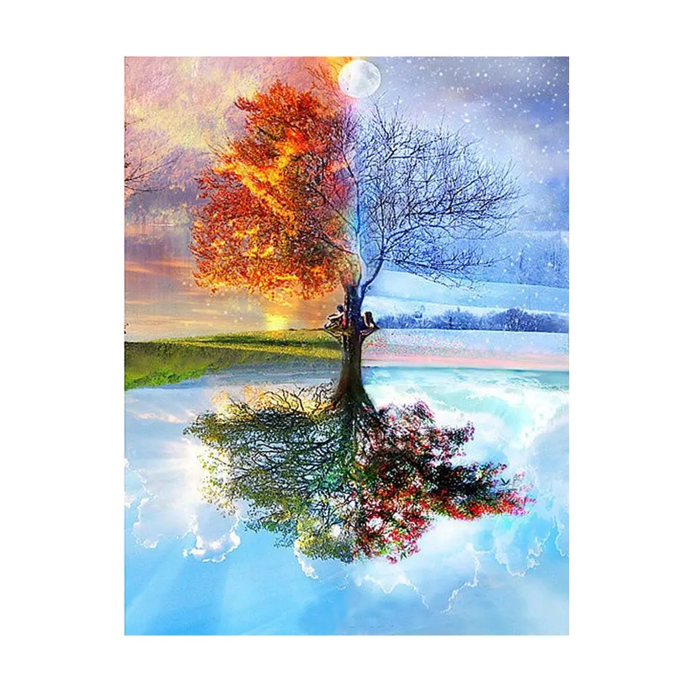 

j401 Square Art Painting DIY Handmade not Full Diamond Painting Cross Stitch Indoor Home Wall Embroidery Decoration