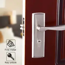 Алюминиевый сплав Дверная ручка замок прочный интерьер спальни безопасности дверной замок w/ключи аксессуары одиночный болт замки для домашнего использования