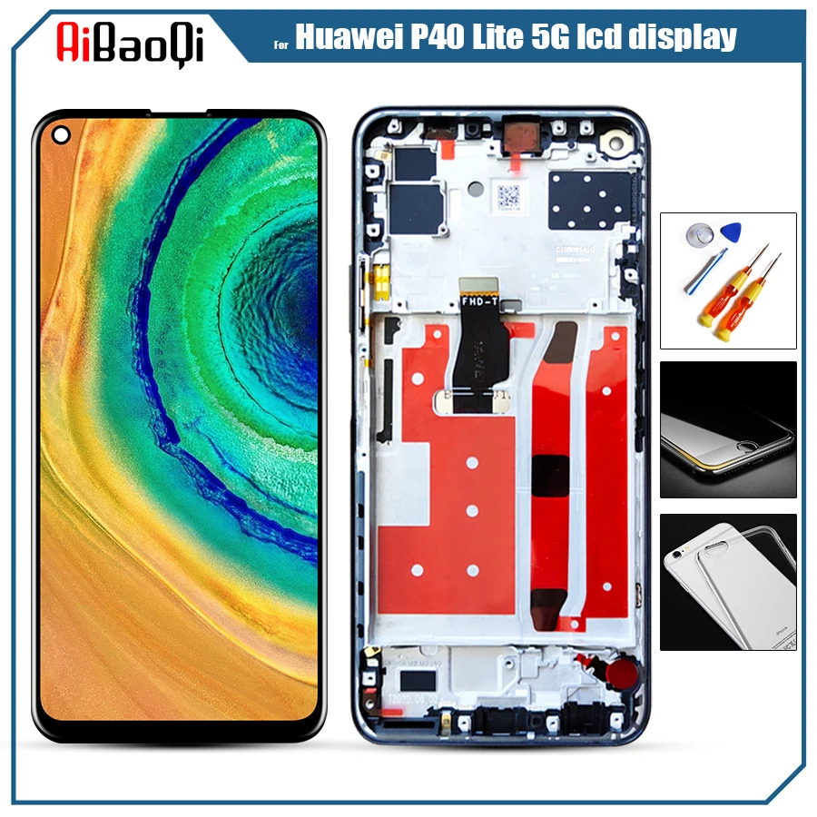 Оригинальный 6 5 дюймов для Huawei p40 lite 5g ЖК-дисплей P40 5G/nova 7 SE CDY-NX9A сенсорный экран