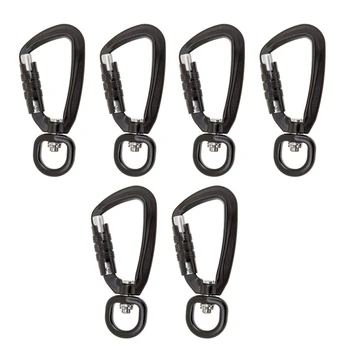 

Swivel Rotating Self Auto Locking Carabiner Buckle Multifunctional Outdoor Hammock Hanging Hooks Hanger Dog Cat Leash Clip