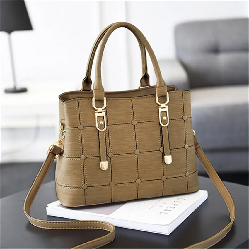 Сумки женская кожаная сумка Bolsas Femininas - Цвет: Хаки