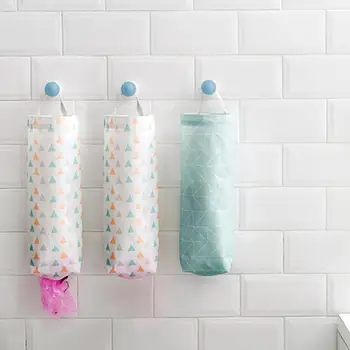 

Wall Hanging Breathable Transparent Mesh Hanging Garbage Bag Storage Bags For Kitchen Packing Pouch Bags