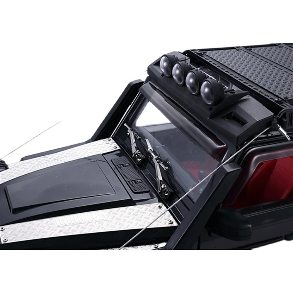 

Transparent Black Front Windshield Visor Cover Rain Shield for 1/12 MN G500 RC Car Upgrade Parts