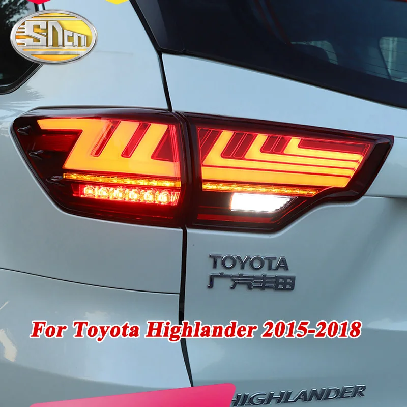 

Rear Running Light + Brake Lamp + Reverse + Dynamic Turn Signal Car LED Tail Light Taillight For Toyota Highlander 2015 - 2018