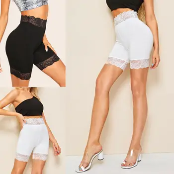 

Sexy Elastic Lace Leggings Womens Safety Shorts Stretch Soft Lace Seamless Breathable Leggings Pants Short Fad