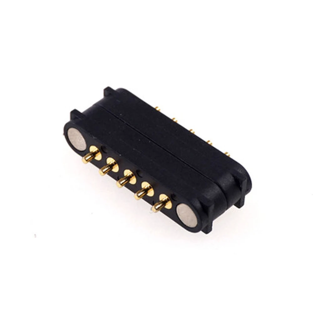 

1-3 Pair 2A Magnetic Pogo Pin Connector 5 Positions Pitch 2.54 MM Spring Loaded Header Contact Strip Power Charge Data Transfer