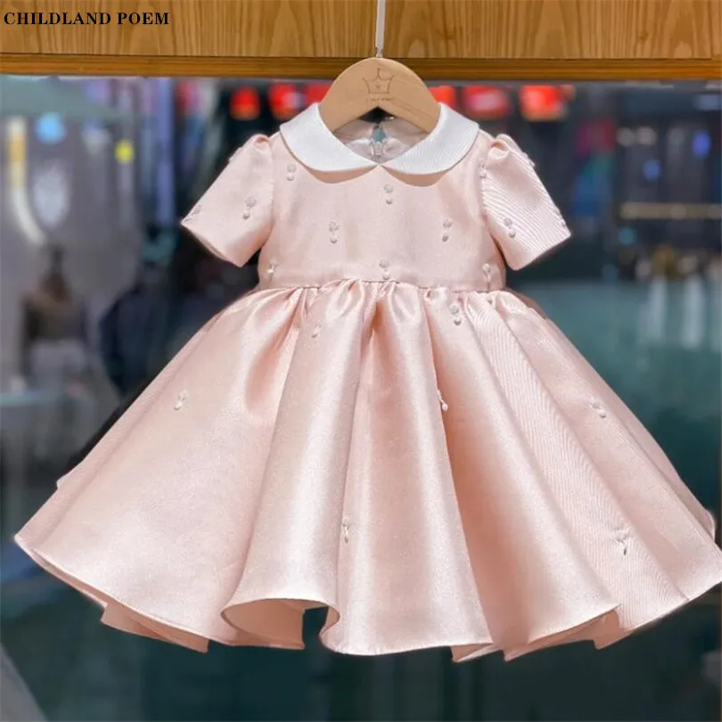 

Girls Party Dresses Pearl Princess 1st Birthday Dress For Baby Girl Tulle Wedding And Party Kids Dresses Children Girl Ball Gown