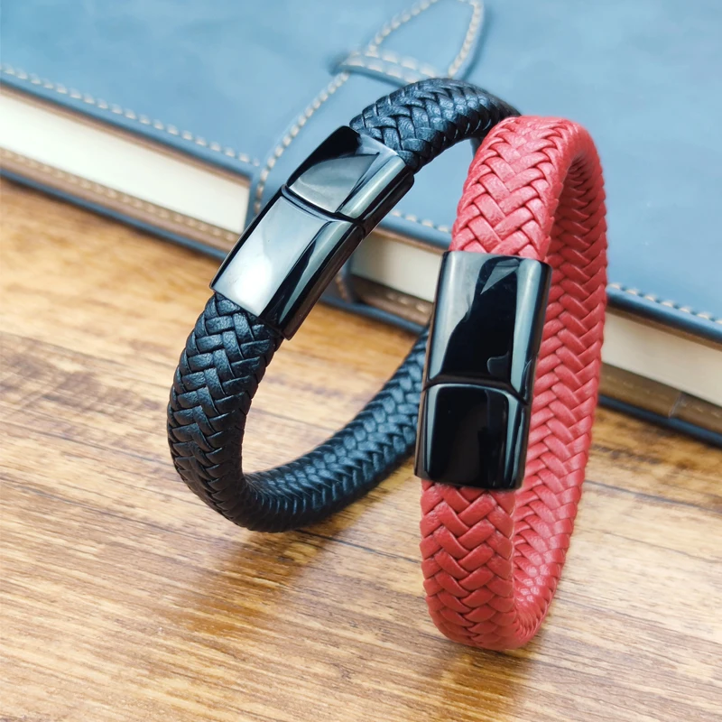 16 Strands Braided Genuine Leather Bracelet Men Jewelry Charms Design Stainless Steel Bracelet For Women Friend Gift bracelet jewelry