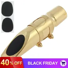 Профессиональный позолоченный металлический саксофон мундштук 8 для Jazz Alto+ Mouthpiec колодки Подушка саксофон Запчасти Аксессуары