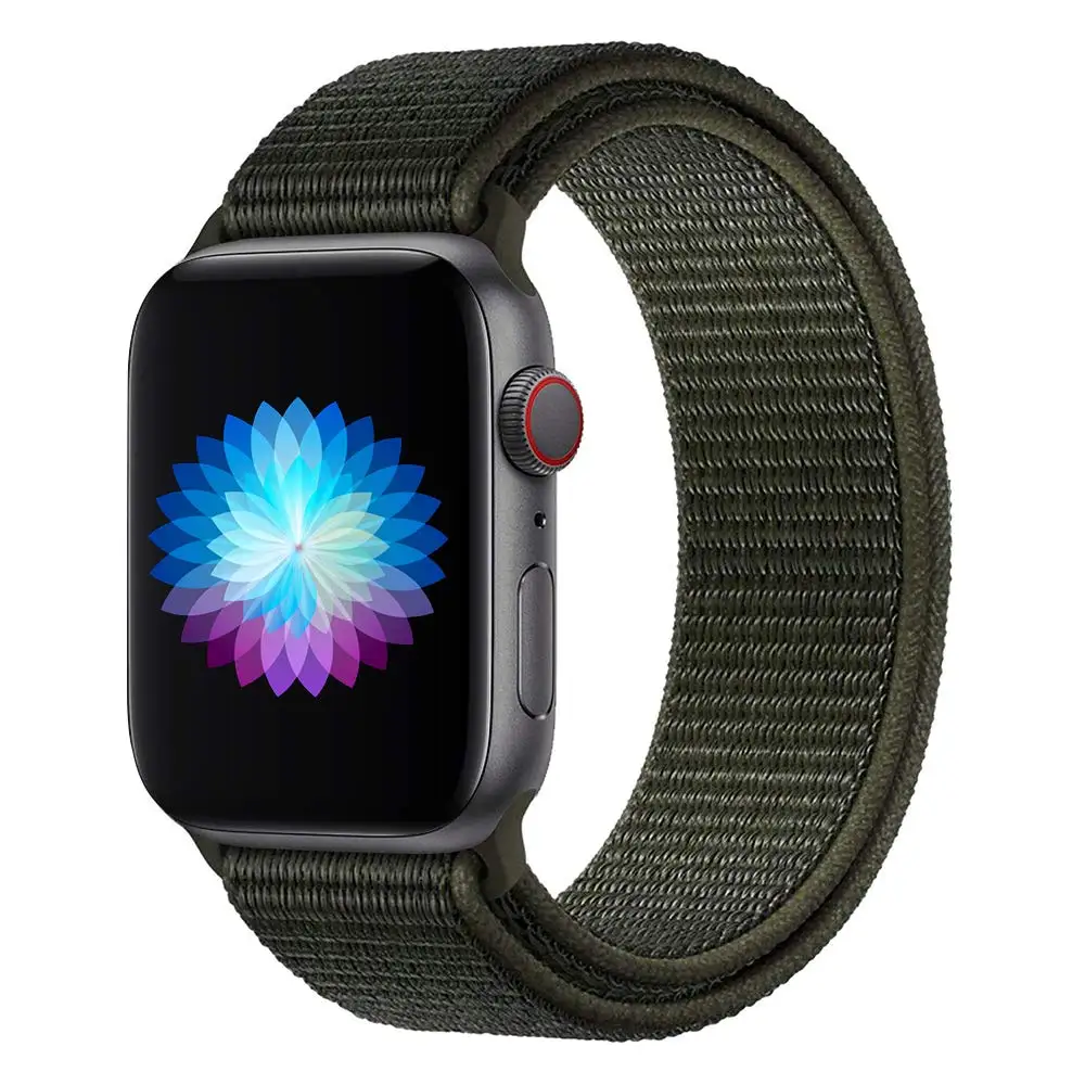 Ремешок для наручных часов Apple Watch 4 5 серии 3/2/1 38 мм 42 мм мягкий нейлон дышащий сменный ремешок Спортивные петли для наручных часов iwatch серии 4 40 мм 44 мм - Цвет ремешка: 20